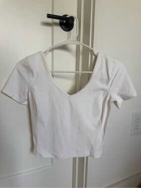 lululemon athletica White Align Tee size 4/6